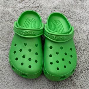Lime green crocs
